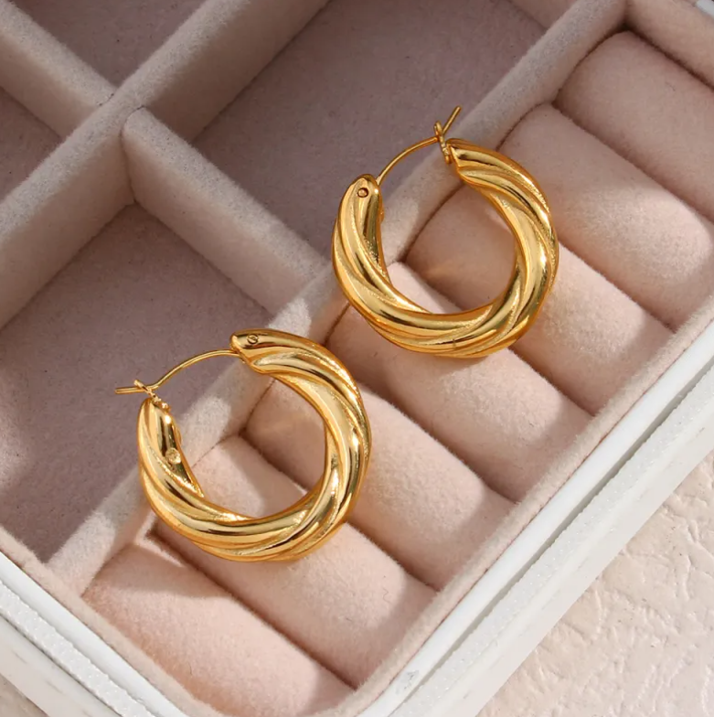 Denisse Twisted Hoop Earrings