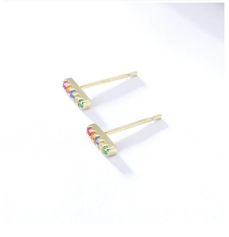 Zigzag Stud Colorful Earrings