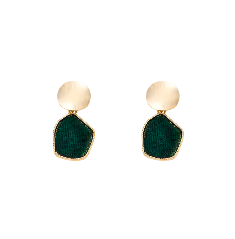 Small Metal Disc Earrings